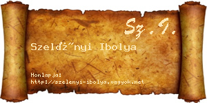 Szelényi Ibolya névjegykártya