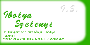 ibolya szelenyi business card